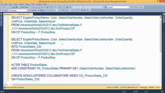 Column Stored Index(CSI) with a Practical смотреть онлайн