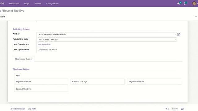 Website Blog Image Gallery v15 Odoo смотреть онлайн