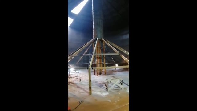 Резервуар для хранения битума "РВС-5000" с системой "Купол" г. Каменка. 4-ый этап. смотреть онлайн