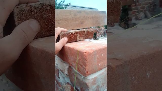 начало кладки фронтона из кирпича смотреть онлайн
