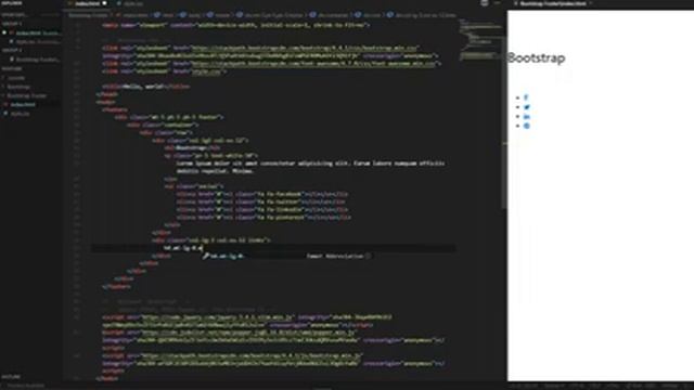 How to create Responsive Footer using Bootstrap смотреть онлайн