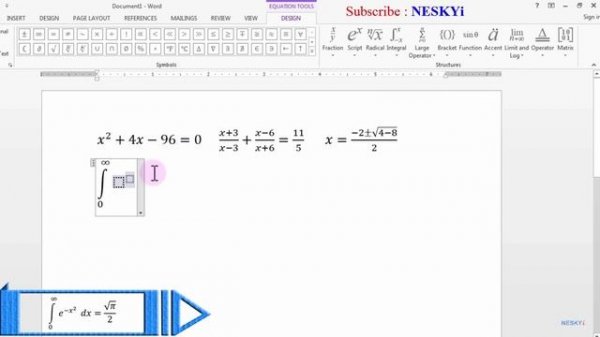 How to Type Math Equations in Microsoft Word with Equation Editor Tool ???