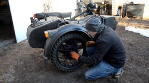 Купил эндуро резину. Сравнение веса колёс Урала и Днепра.