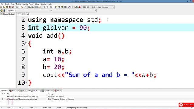 Local Global and Static Variables in C++ смотреть онлайн