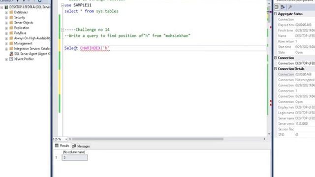 SQL: CHARINDEX Function Challenge no.14 смотреть онлайн