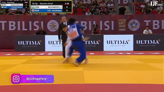 Tbilisi Grand Slam 2022 81kg 59 LEE, Joonhwan KOR Waza-Ari смотреть онлайн
