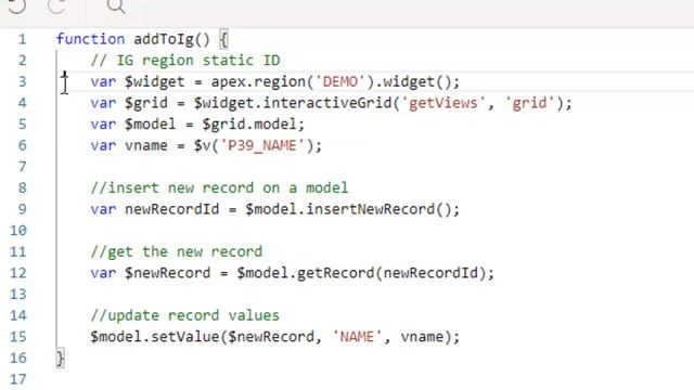 Inserting a new Record into an Interactive Grid using JavaScripts in Apex 20.2. смотреть онлайн