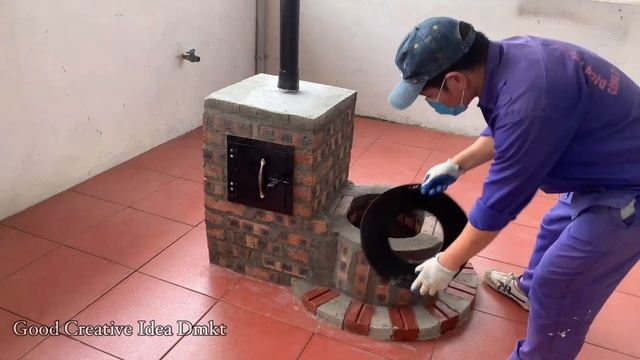 How to make a new 3 in 1 wood stove from beautiful red bricks смотреть онлайн