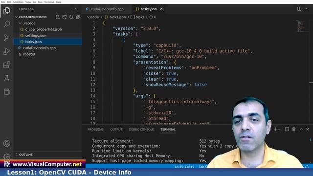 Lesson 1: OpenCV CUDA C++ , (device info and prepare VScode to compile OpenCV CUDA) смотреть онлайн