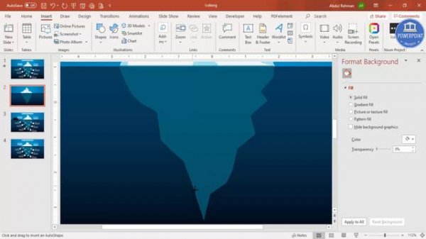 How to make Iceberg Slide Design in PowerPoint | Iceberg PowerPoint Diagram