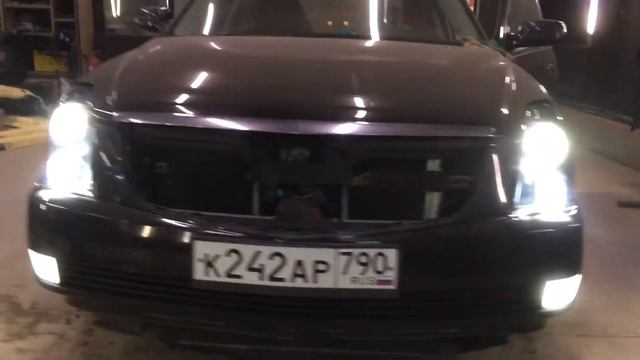Cadillac тюнинг фар и замена линз bi-led смотреть онлайн