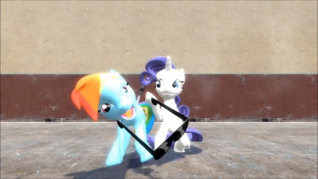 Garrys Mod Animation Test Rainbow Dash and Rarity Shades смотреть онлайн