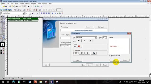 How to Create a bar chart & pie chart in oracle reports 10g/11g/12c смотреть онлайн