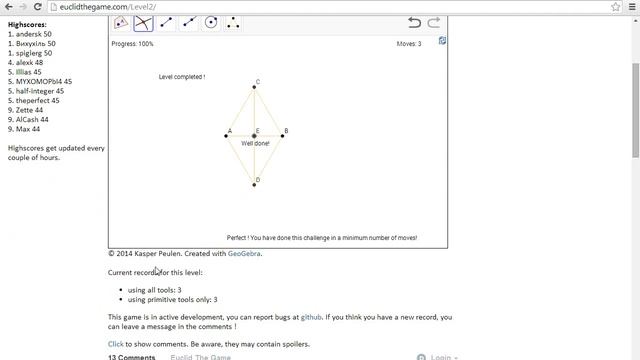 0-5. Задачи на построение Euclid the Game смотреть онлайн