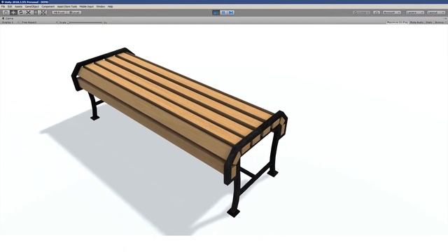3D model Usual bench F смотреть онлайн