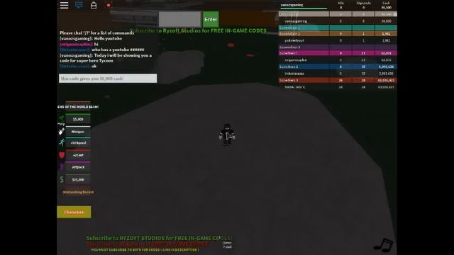 Code for ROBLOX Super Hero Tycoon смотреть онлайн