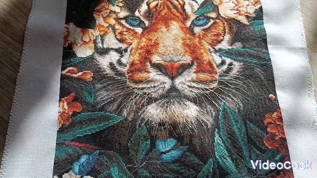 "Рай диких джунглей" готовая работа! Новый процесс. Конфеткт. Алмазная мозаика. смотреть онлайн