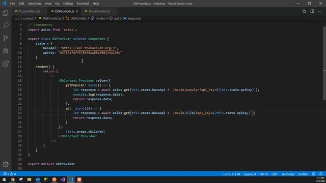 #04 React Webshop - Brug af Context og Provider til at hente data fra API Del 2 смотреть онлайн