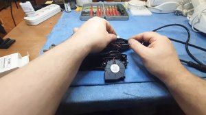 Ремонт фена паяльной станции SumSour 858D, замена вентилятора.