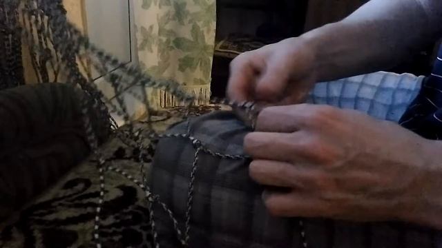 Завязывание узла для продолжения плетения гамака смотреть онлайн