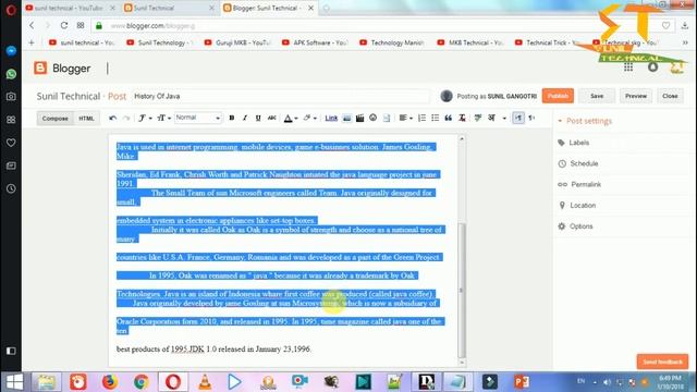[ History Of Java ] New Post on my blog || Sunil Technical || смотреть онлайн