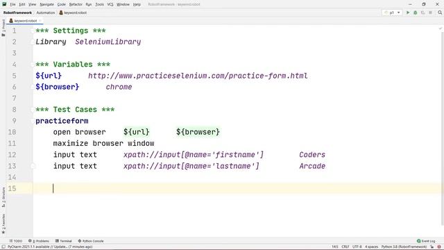 Working with Keywords in Robot Framework || Selenium Library. смотреть онлайн