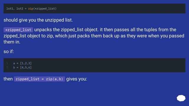 What is the inverse function of zip in python? смотреть онлайн
