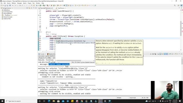 Playwright with Java - Auto-waiting смотреть онлайн