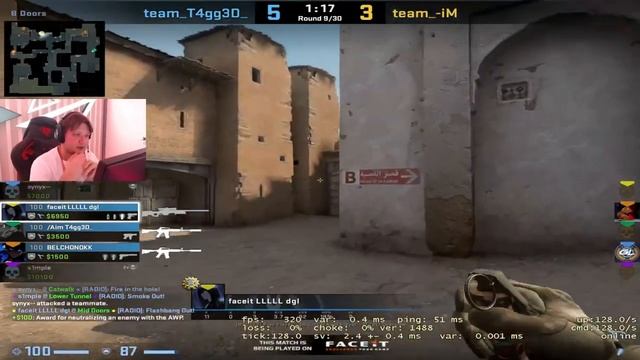 S1mple IN A TILT FROM HIS TEAM on FPL! (CS:GO) смотреть онлайн
