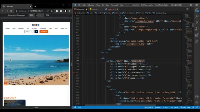 1:How To Make Responsive Website Using HTML, CSS & JavaScript | OnexTour Website смотреть онлайн