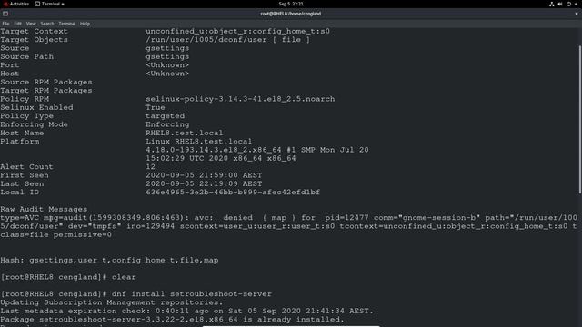 RHCSA RHEL 8 - Diagnose and address routine SELinux policy violations смотреть онлайн