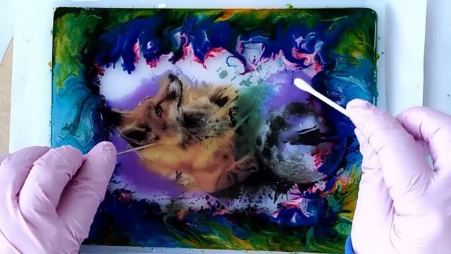 Скетчбук из эпоксидной смолы, спиртовых чернил с татуировкой. смотреть онлайн