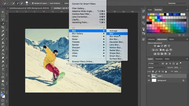 Create Movement in a Photo with Blur Filters Photoshop CC смотреть онлайн
