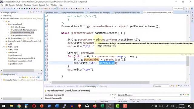 Apache Tomcat - JSP - Servlet - Read form elements get param names and values - Video 20 смотреть онлайн