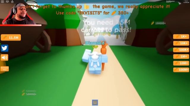 the FATTEST BUNNY EVER ate 2 TRILLION CARROTS... I Lost (Roblox) смотреть онлайн