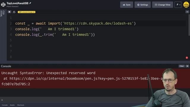 Top Level Async Await - in the broswer! смотреть онлайн