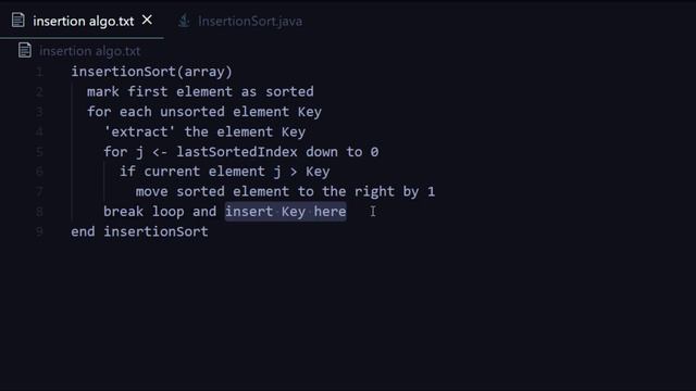 Insertion Sort Algorithm | Brief Explanation and Code in JAVA [Sorting Algorithms][DSA] смотреть онлайн
