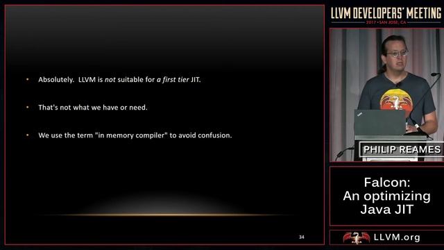 2017 LLVM Developers’ Meeting: P. Reames “Falcon: An optimizing Java JIT ” смотреть онлайн