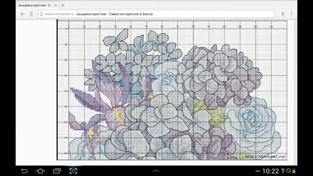 ВЫШИВКА НА ПОДУШКУ" ГОРТЕНЗИИ В ВАЗЕ" смотреть онлайн