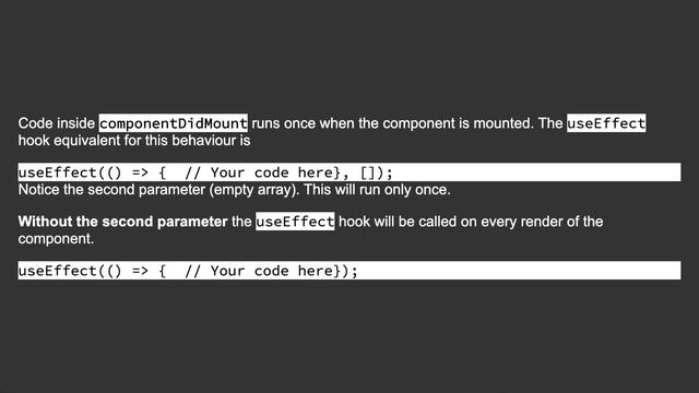 How do I use componentWillMount() in React Hooks? смотреть онлайн
