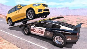 Автомобили против 100 лежачих полицейских – BeamNG Drive