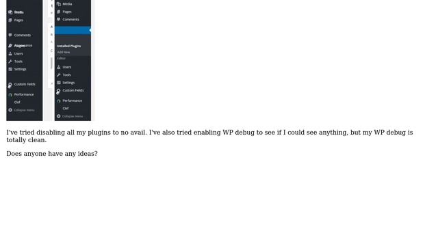 Wordpress: Admin page menu keeps bugging out смотреть онлайн
