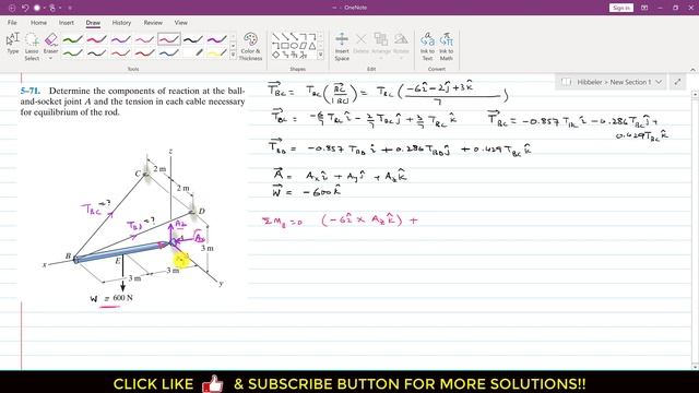 How to solve 3d Equilibrium statics Problems | Engineers Academy смотреть онлайн