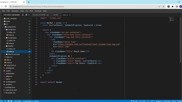 CODING PRACTICE 18 | EMOJI GAME | RECAT JS | CCBP 4.O | CCBP смотреть онлайн
