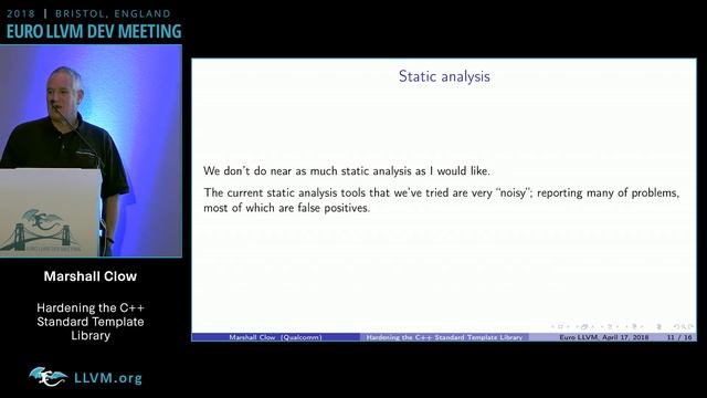 2018 EuroLLVM Developers’ Meeting: M. Clow “Hardening the Standard Library” смотреть онлайн