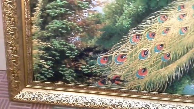 Гобеленовая картина Пара павлинов блеск смотреть онлайн