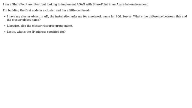 Setting up a SQL Server cluster for the first time, some questions! смотреть онлайн