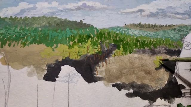 Процесс рисования картины "На Банном" 2022 смотреть онлайн