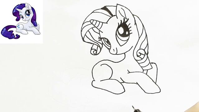 Amazing way to draw Rarity (My Little Pony) || Enjoy watching this смотреть онлайн