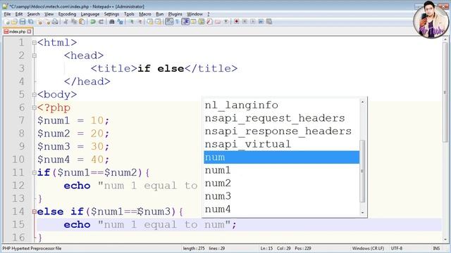 PHP if Else if Statement | in PHP | Tutorial for Beginner in Hindi | Mr Tech 001 смотреть онлайн